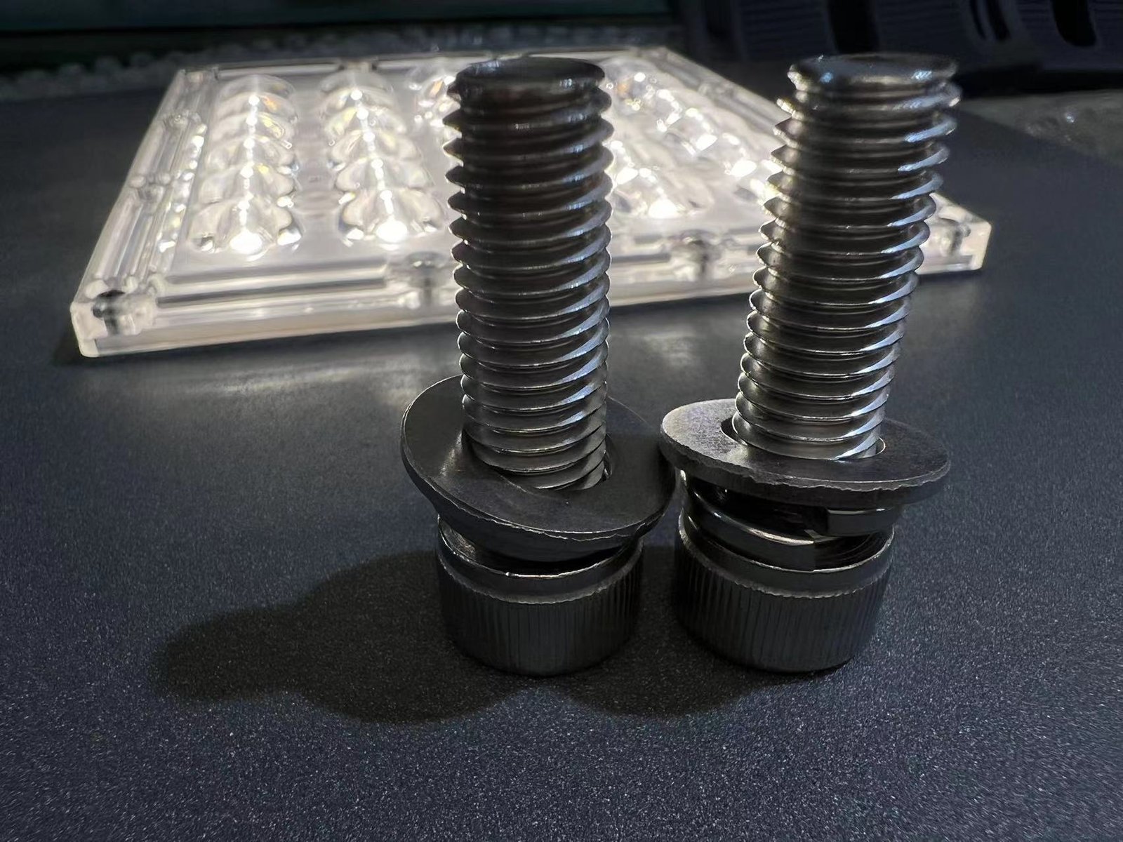 Production showing 304 stainless steel screws and fasteners