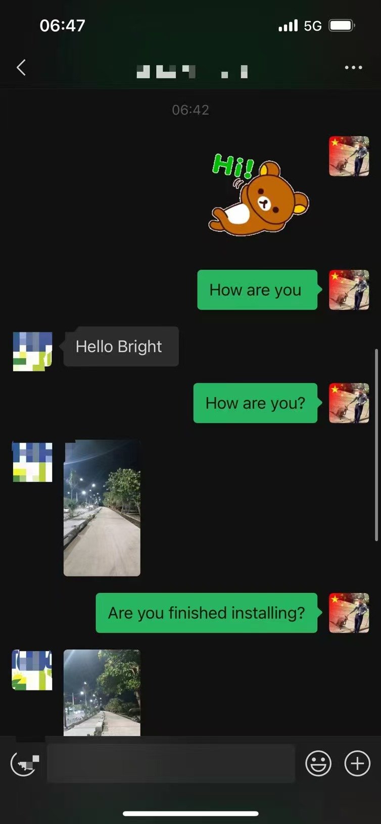 Client confirmation of installation completion and satisfaction