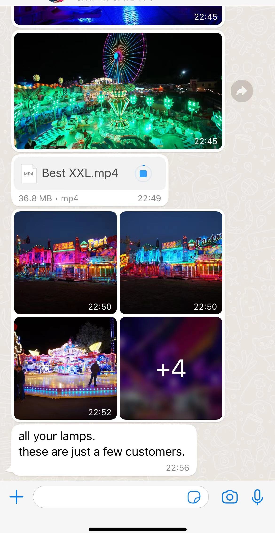 Client feedback showing multiple successful lighting installations