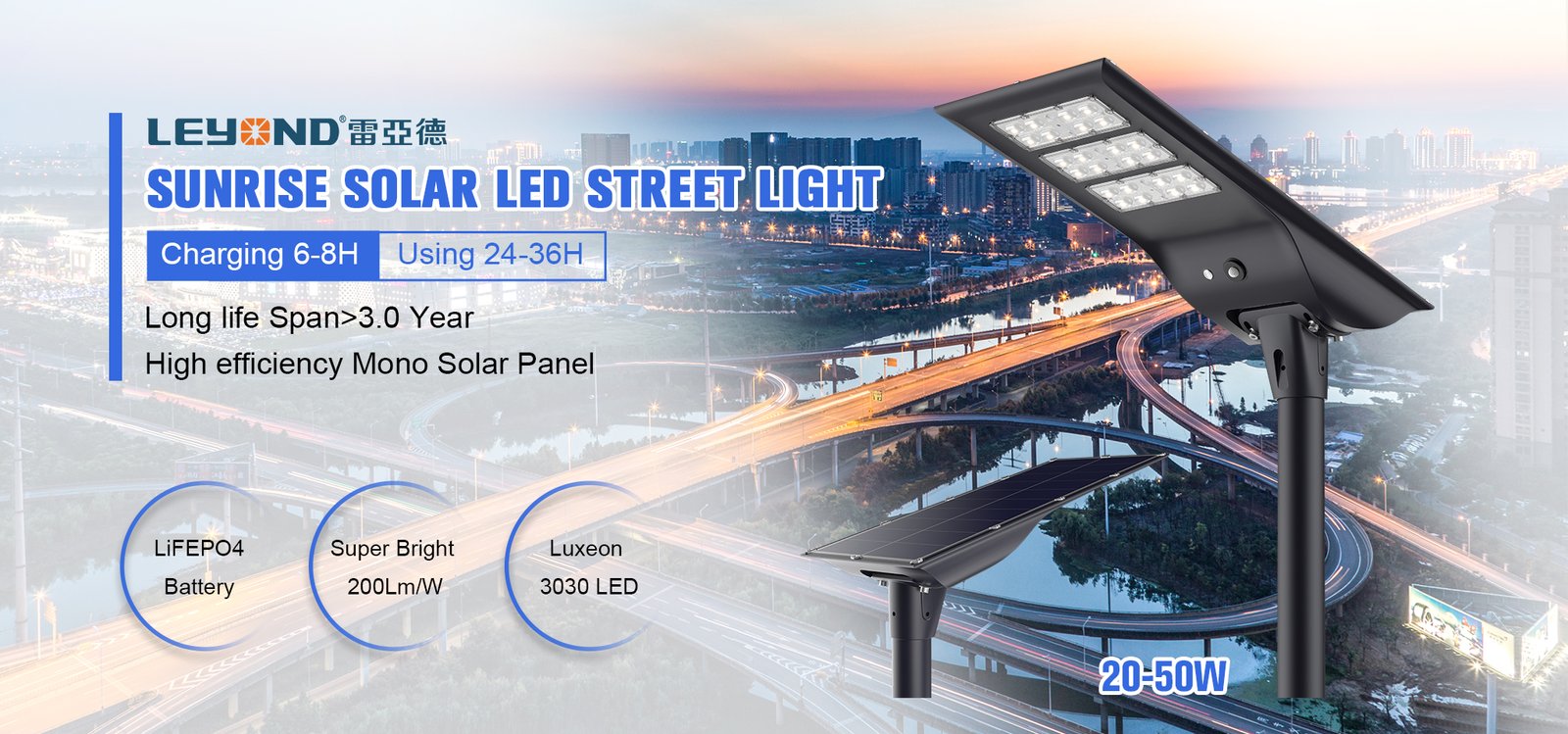SUNRISE Economic Solar Street Lamp