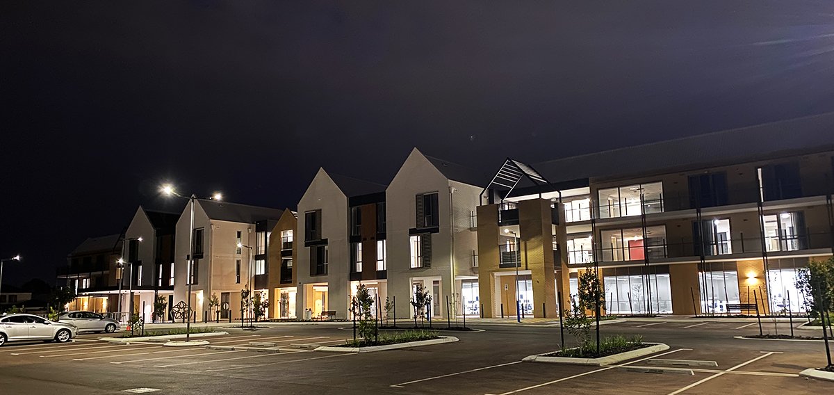 Night lighting effect of solar street light