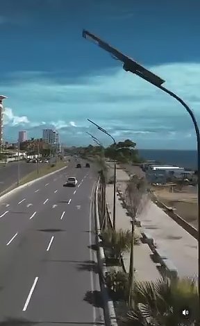 Installation of smart solar lights along the coastal highway